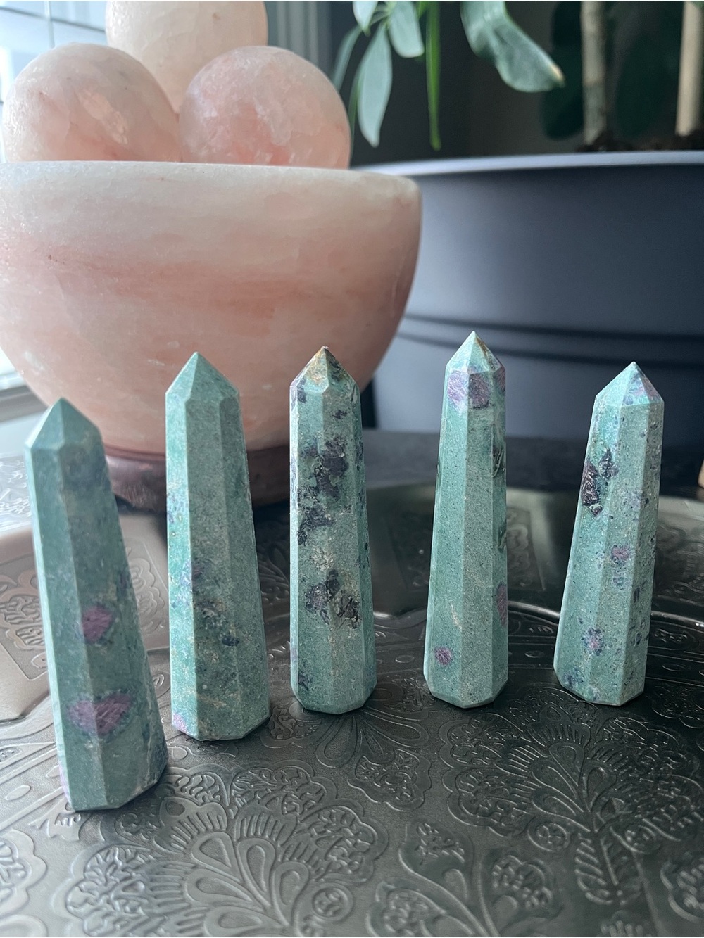 Ruby fuchsite tower